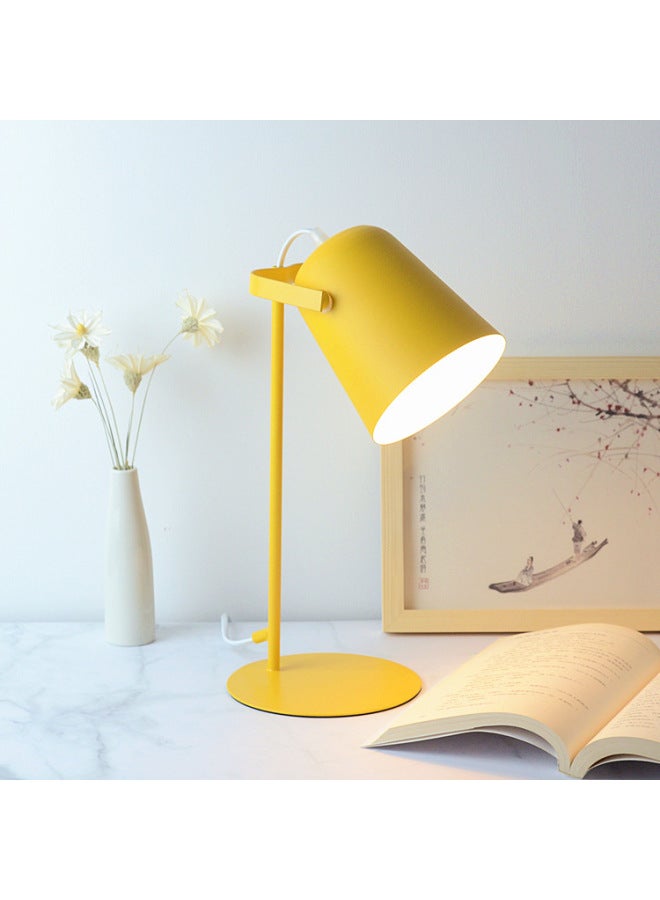 Nordic Creative Small Desk Lamp Led Eye Protection Desk Girl College Student Dormitory Reading Modern Bedside Plug Ins Style-Light Source Power:LED 12W Three Color Light Bulb-Light Color:White Style - Image 3